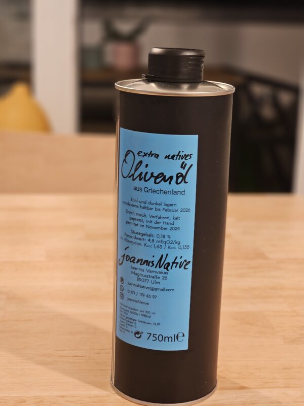 Edeldosis 750 ml "JoannisNative" extra natives Olivenöl – Bild 2